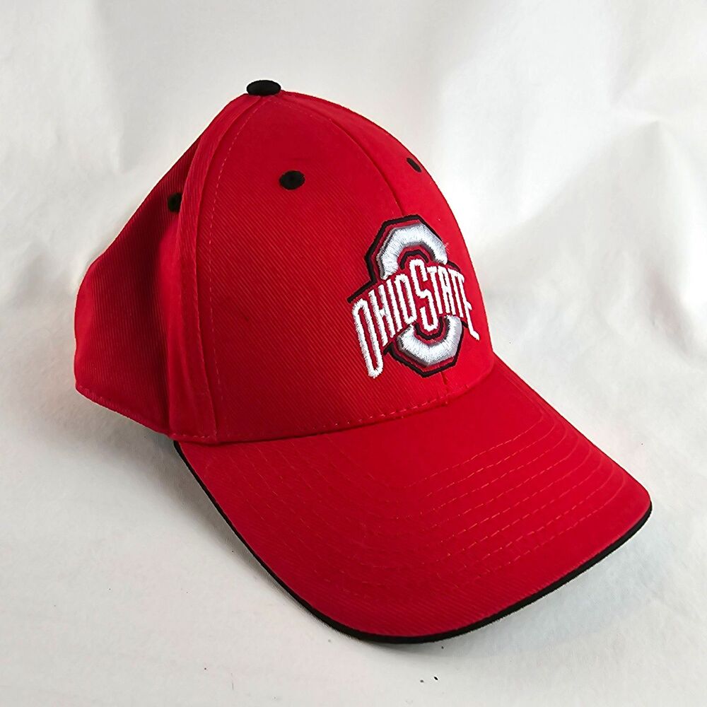 Ohio State Buckeyes Hat Mens Red Black Strapback NCAA College Football OSU Cap
